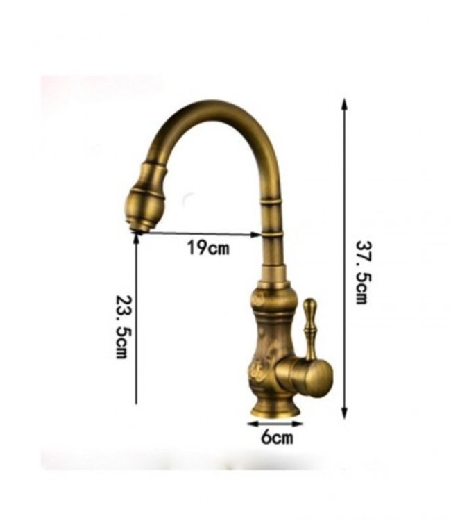 Rene Houtman Keukenkraan - Brons - Draaibaar