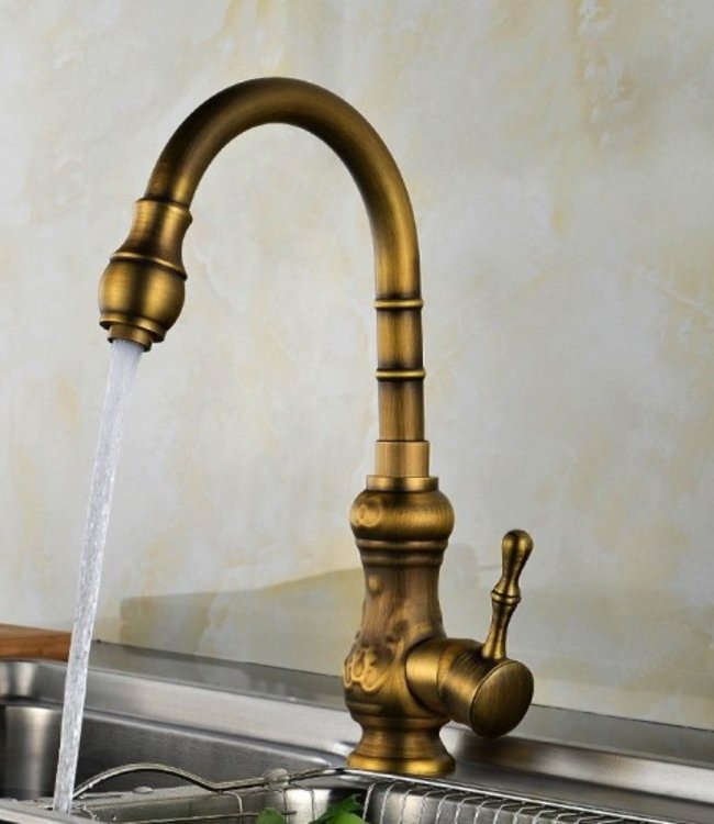 Rene Houtman Keukenkraan - Brons - Draaibaar