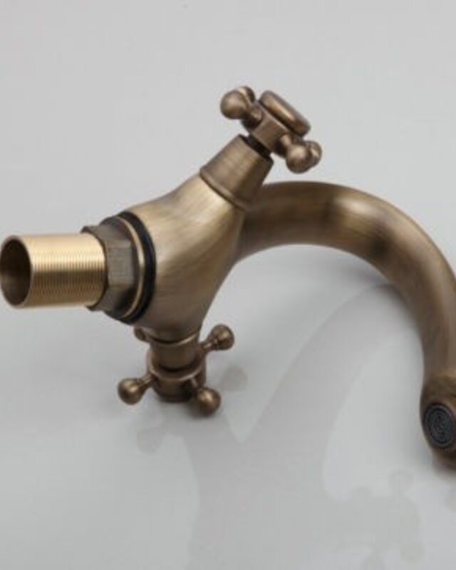 Rene Houtman Nostalgische Bronzen Wastafelkraan - Klassiek