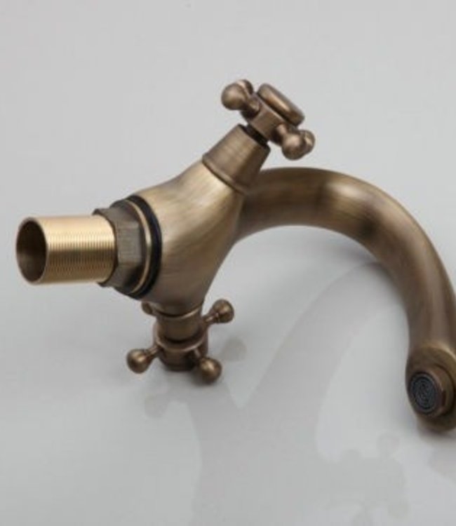Rene Houtman Nostalgische Bronzen Wastafelkraan - Klassiek
