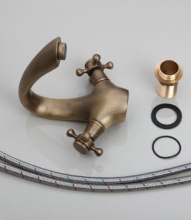 Rene Houtman Nostalgische Bronzen Wastafelkraan - Klassiek