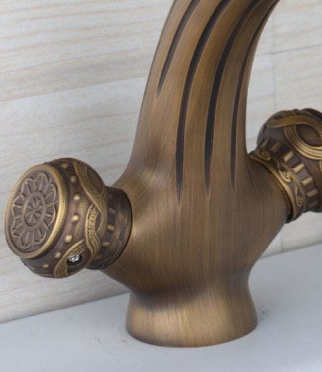 Rene Houtman Nostalgische Wastafelkraan - Klassiek - Brons