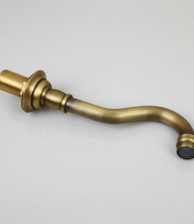 Rene Houtman 3-delige Wastafelkraan - Nostalgisch Brons Afgewerkt