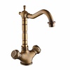 Elegante Nostalgische Bronzen Wastafelkraan