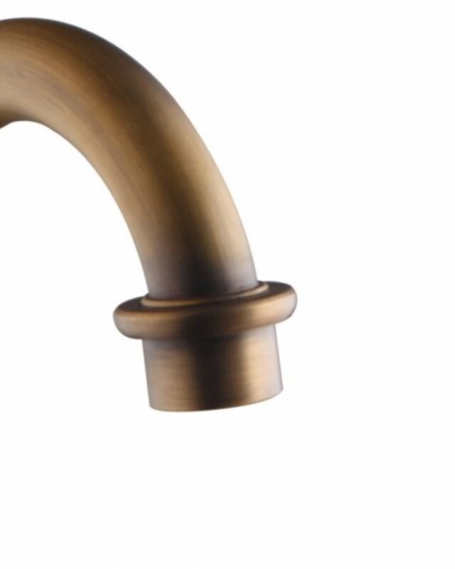 Rene Houtman Elegante Nostalgische Bronzen Wastafelkraan