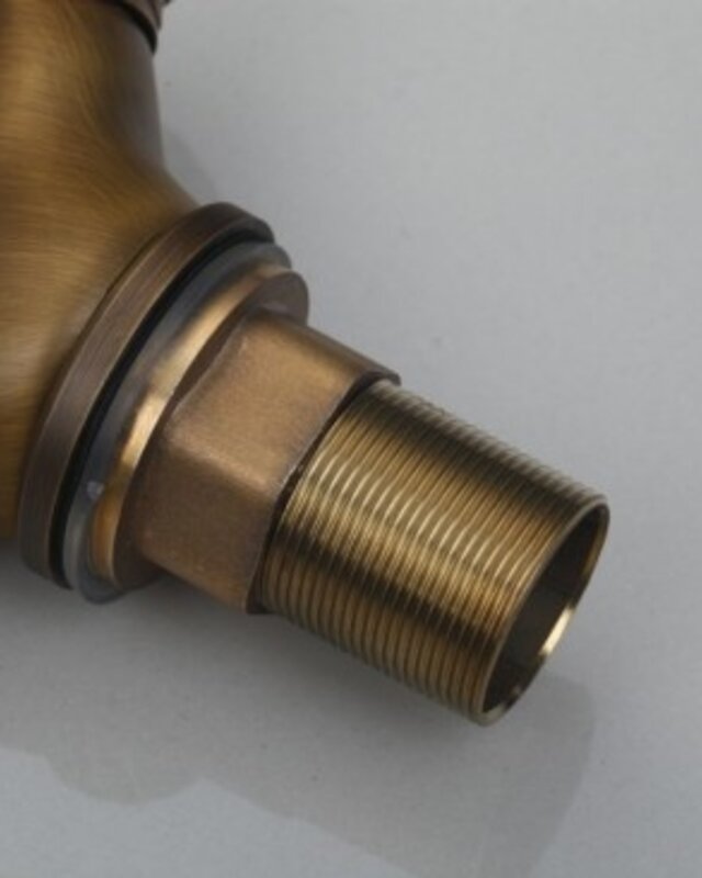 Rene Houtman Elegante Nostalgische Bronzen Wastafelkraan