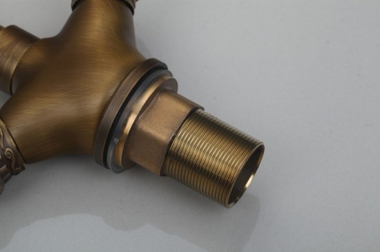 Rene Houtman Elegante Nostalgische Bronzen Wastafelkraan