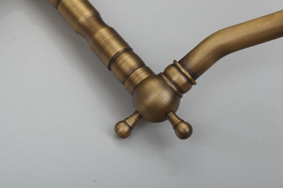 Rene Houtman Elegante Nostalgische Bronzen Wastafelkraan