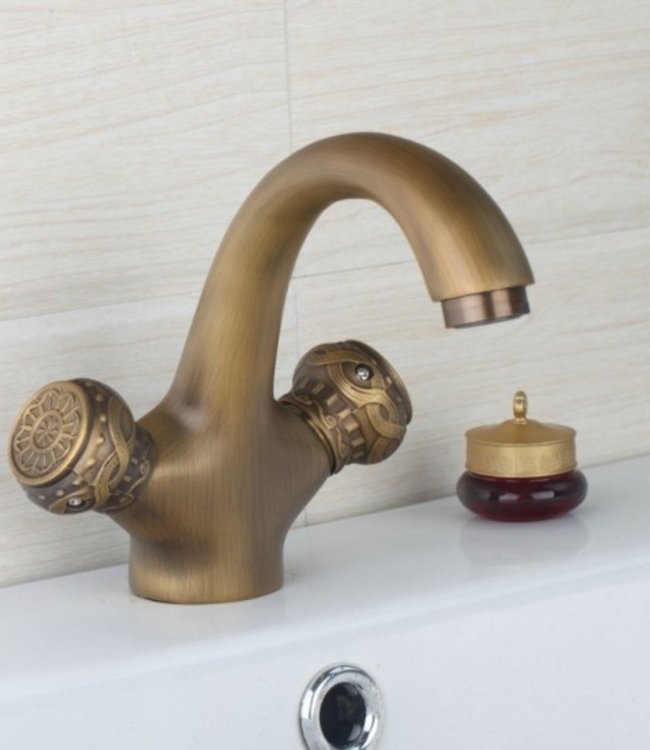 Rene Houtman Nostalgische Wastafelkraan - Vintage -  Brons