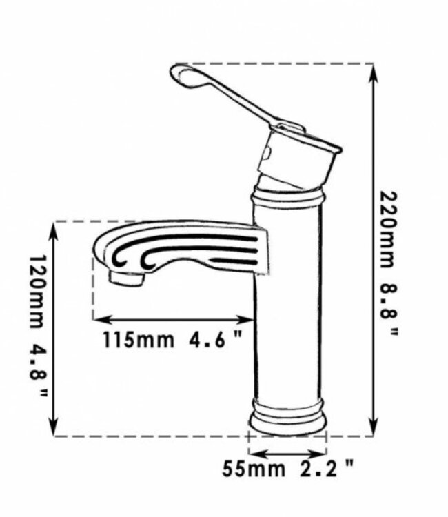 Rene Houtman Nostalgische Wastafelkraan - Vintage - Brons