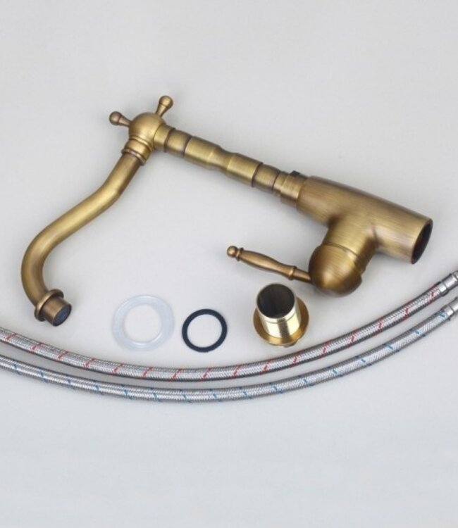 Rene Houtman Klassieke Bronzen Wastafelkraan