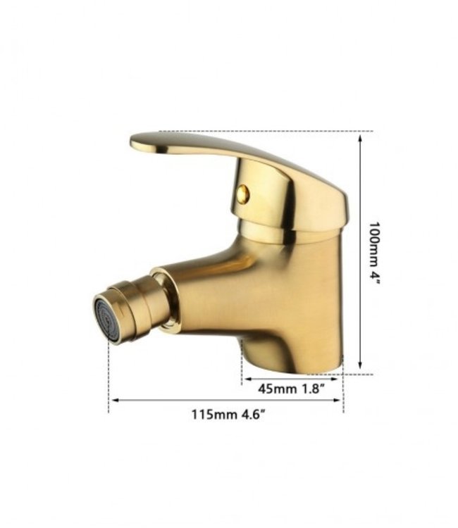 Rene Houtman Geborsteld Gouden Bidet Kraan