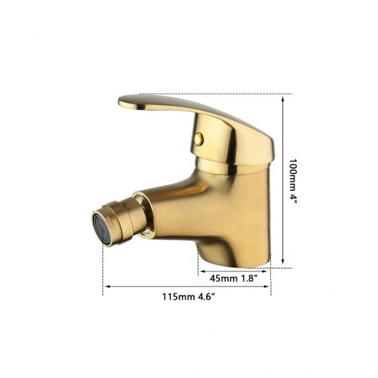 Rene Houtman Geborsteld Gouden Bidet Kraan