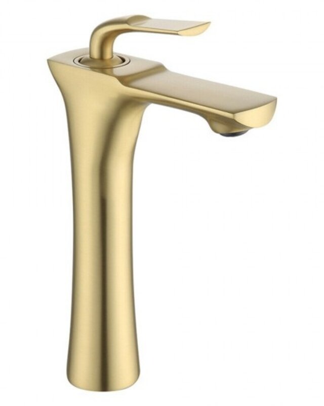 Rene Houtman Geborsteld Gouden Wastafelkraan