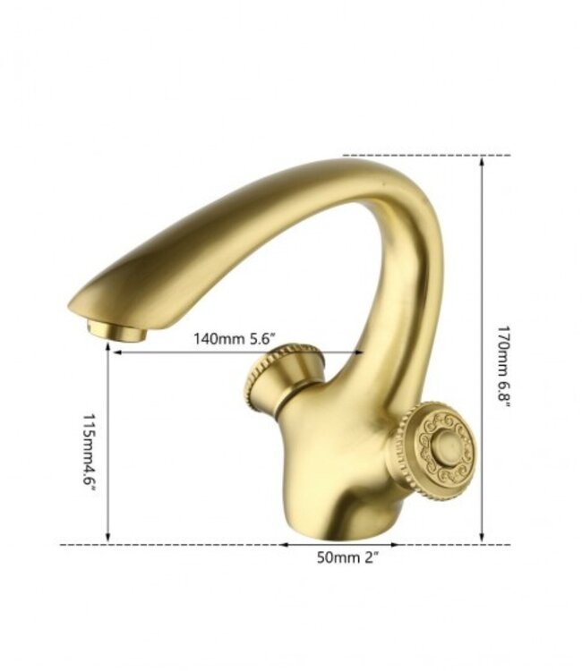 Rene Houtman Gebogen Mat Gouden Kraan