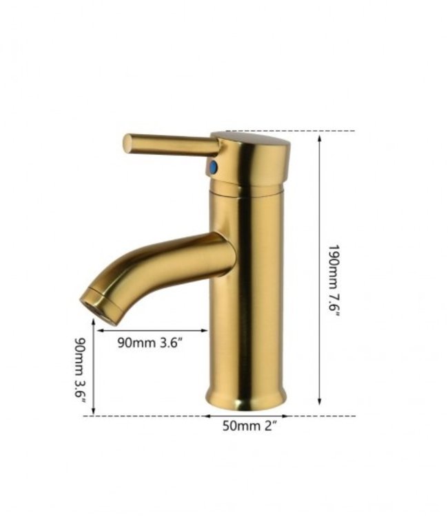 Rene Houtman Mat Gouden Wastafelkraan