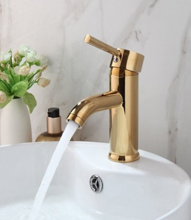 Rene Houtman Wastafelkraan Glanzend Goud