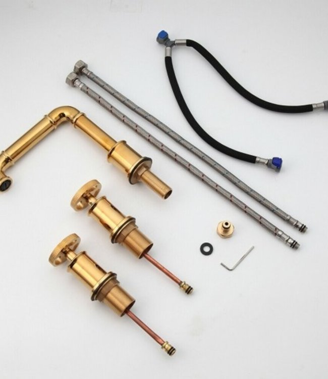 Rene Houtman Goudkleurige Industriële Mengkraan