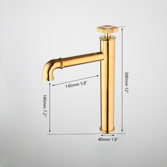 Rene Houtman Industriële Wastafelkraan - Goudkleurig