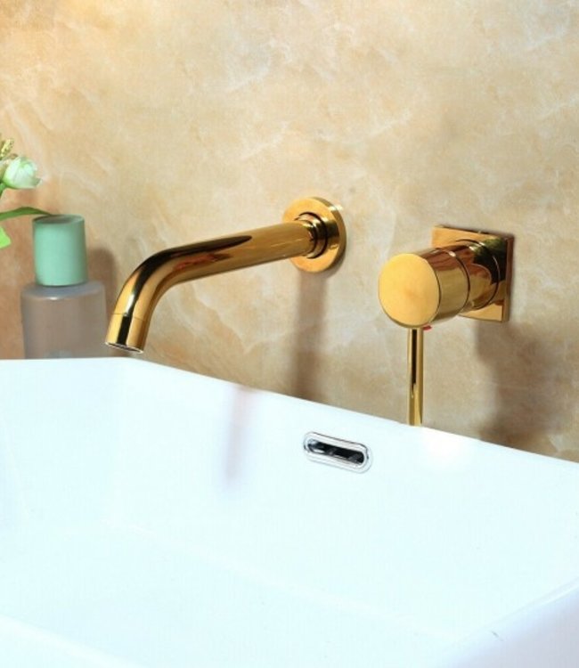 Rene Houtman Goudkleurige Muurkraan