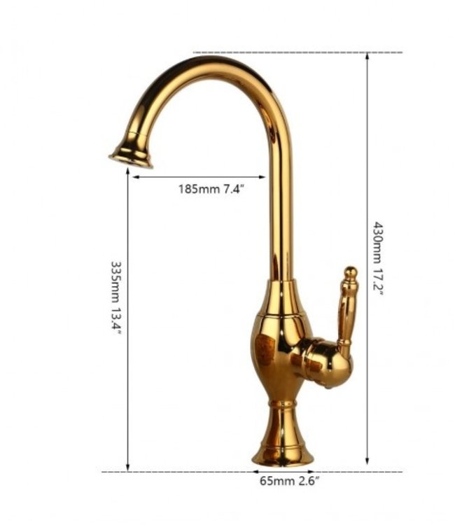 Rene Houtman Hoge Goudkleurige Kraan