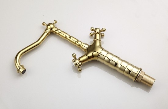 Rene Houtman Landelijke Wastafelkraan - Goud - Hoog model