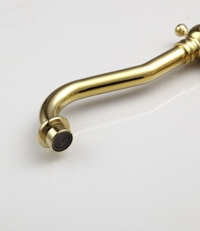 Rene Houtman Landelijke Wastafelkraan - Goud - Hoog model