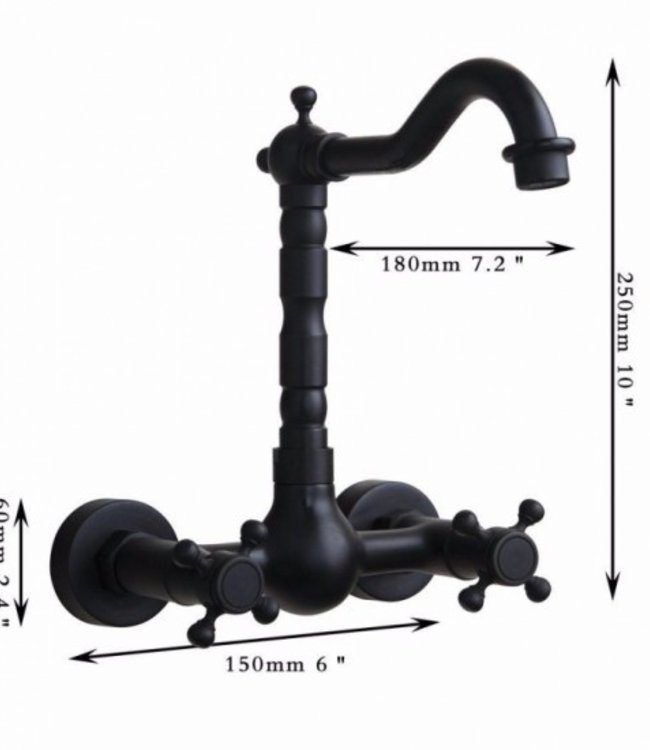 Rene Houtman Olie Brons Kraan - Muurbevestiging