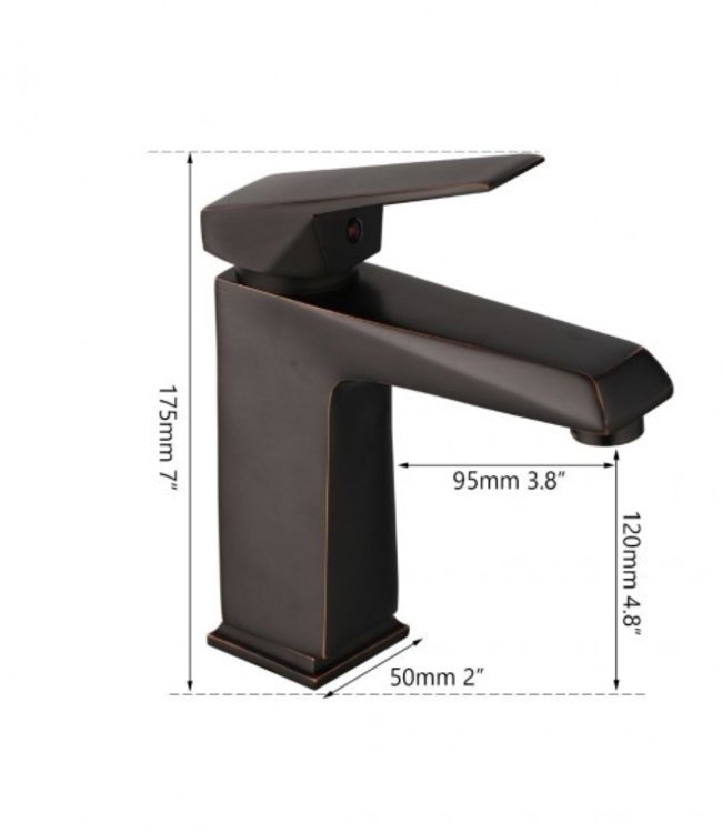 Rene Houtman Wastafelkraan - Olie Brons