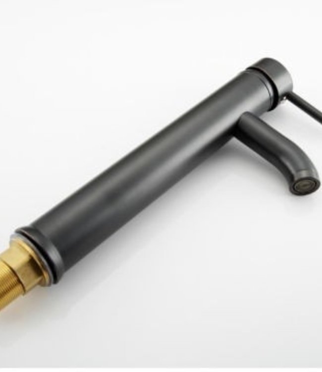 Rene Houtman Nostalgische Olie Bronzen Wastafelkraan met Ronde Hals