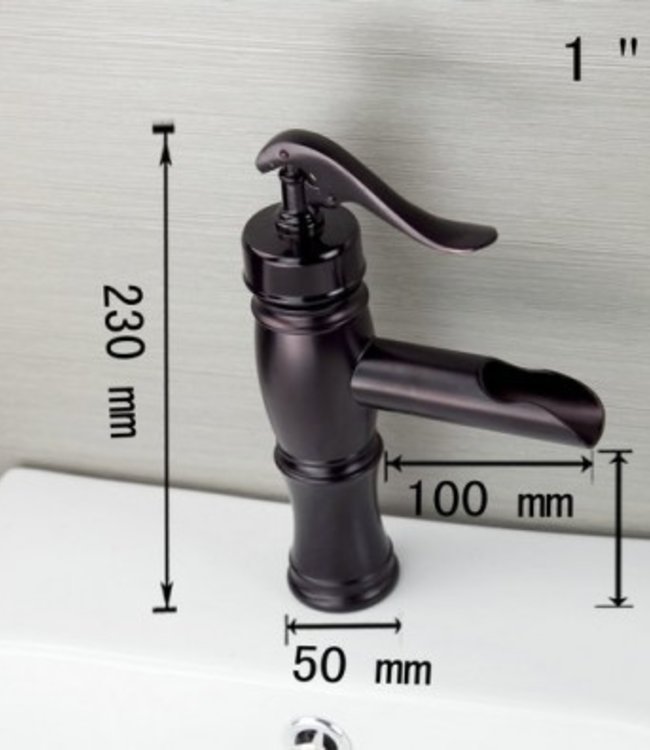 Rene Houtman Nostalgische Wastafelkraan - Klassiek Model - Olie Brons