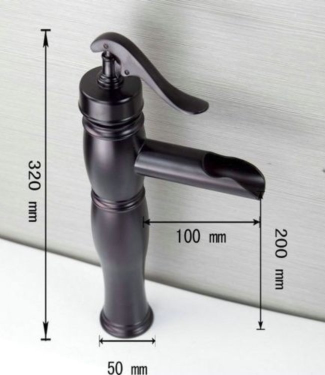 Rene Houtman Retro Wastafelkraan - Klassiek Model - Olie Brons