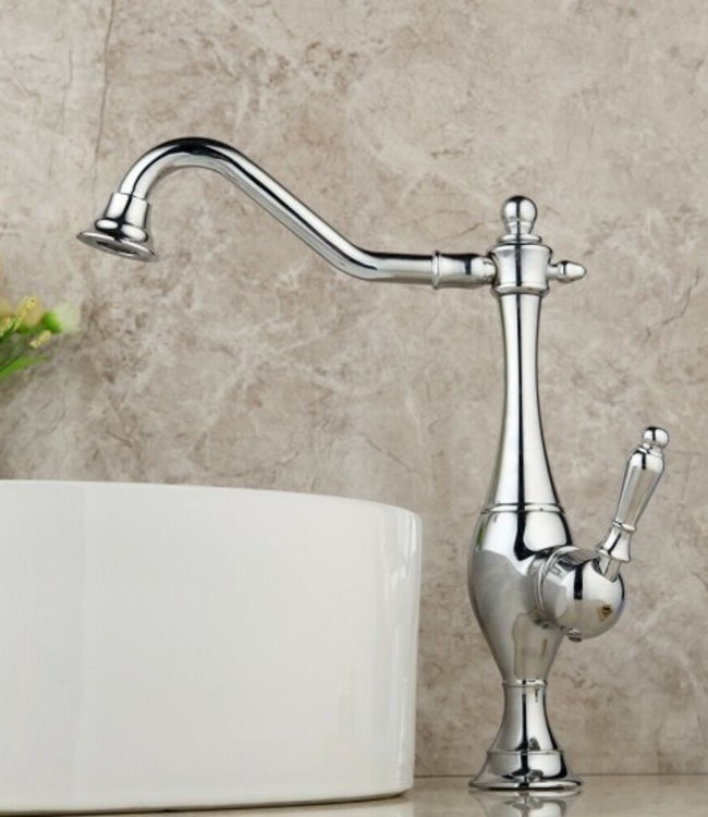 Rene Houtman Hoge Wastafelkraan - Chroom - Mengkraan