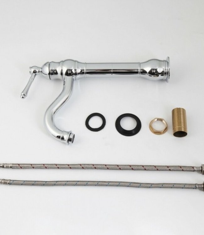 Rene Houtman Nostalgische Chroom Wastafelkraan