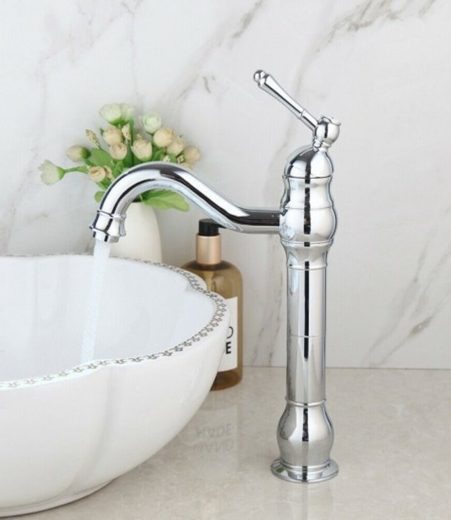 Rene Houtman Nostalgische Chroom Wastafelkraan