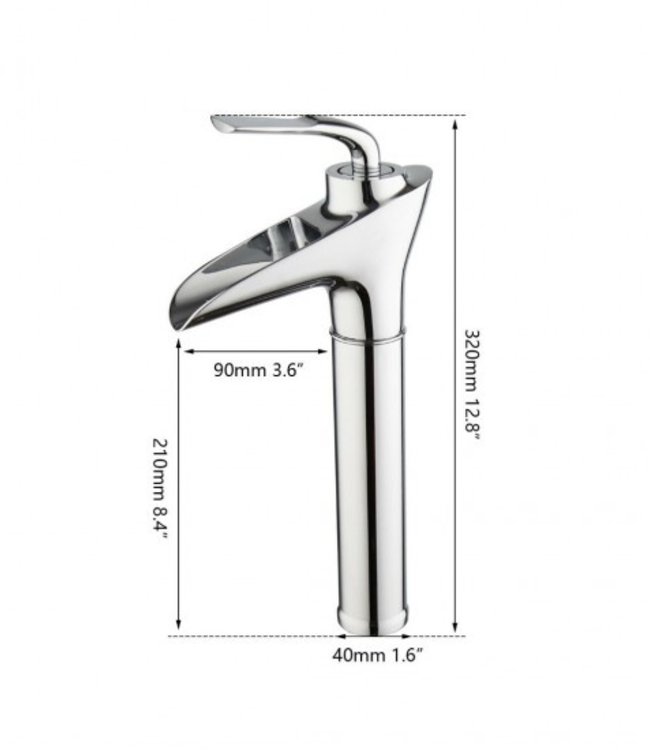 Rene Houtman Chroom Waterval Kraan - Mengkraan