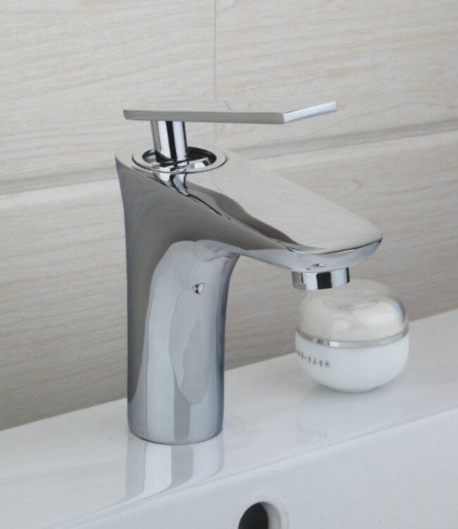 Rene Houtman Chroom Wastafelkraan