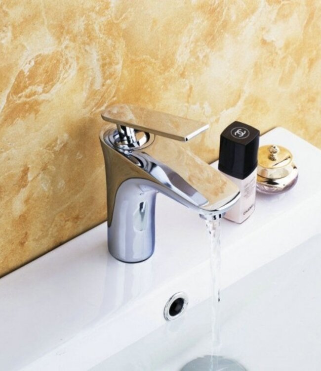 Rene Houtman Chroom Wastafelkraan