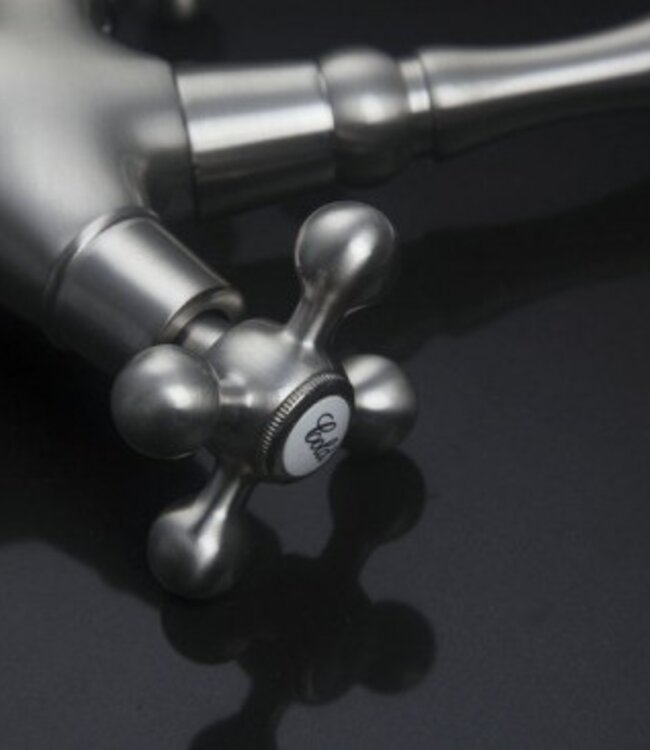 Rene Houtman Klassieke Geborsteld Nikkel Wastafelkraan