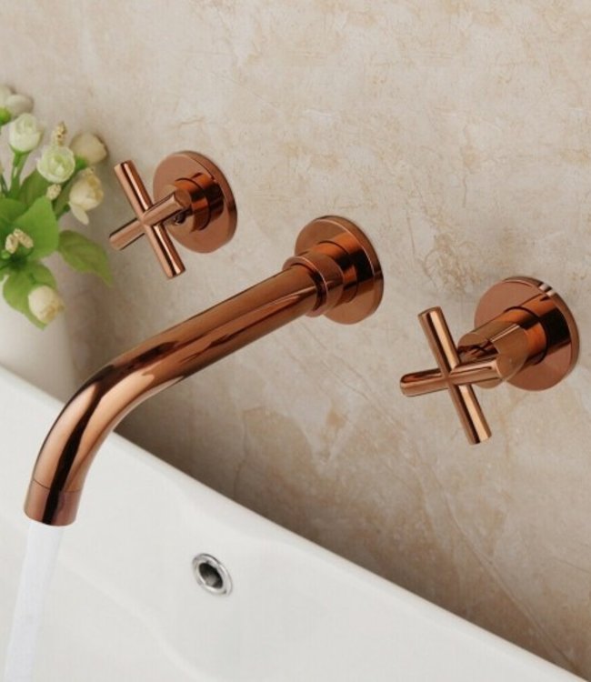 Rene Houtman Rosé Goudkleurige Wastafelkraan - Inbouw