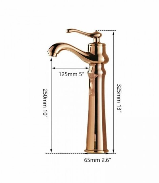 Rene Houtman Wastafelkraan Rosé Goud