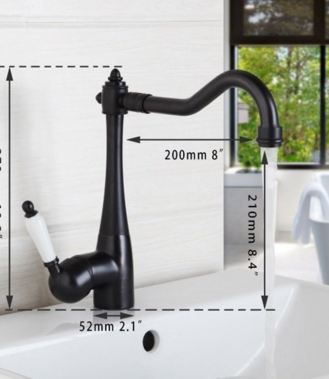 Rene Houtman Nostalgische Olie Brons Wastafelkraan