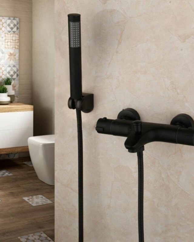 Rene Houtman Thermostatische Zwarte Badkraan