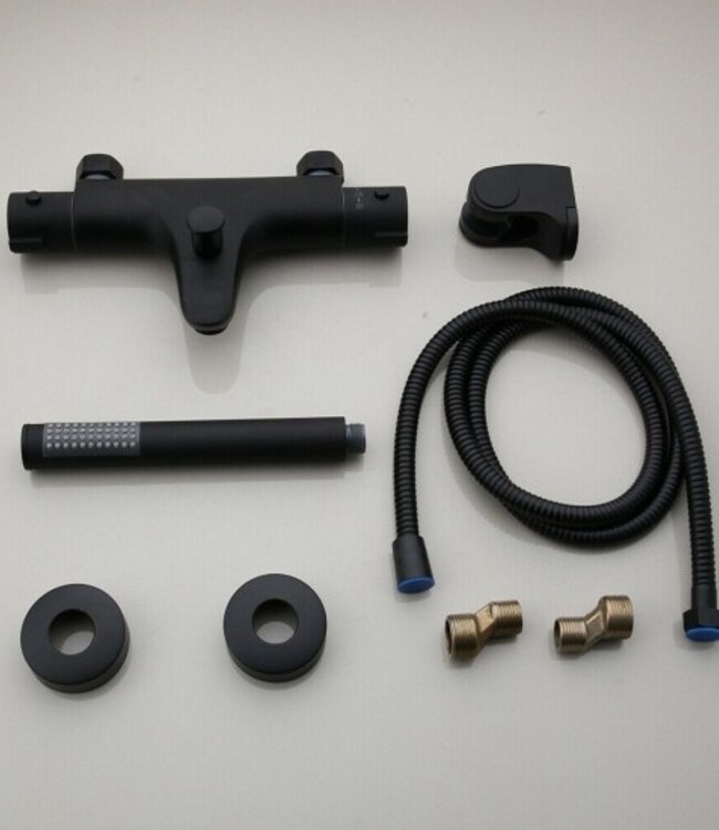 Rene Houtman Thermostatische Zwarte Badkraan