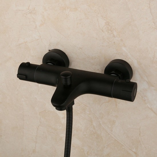 Rene Houtman Thermostatische Zwarte Badkraan