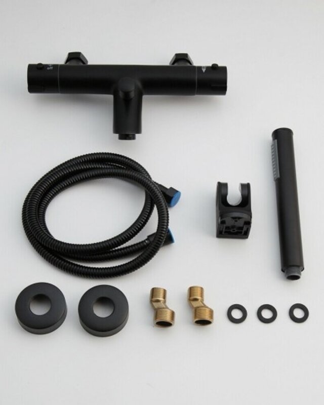 Rene Houtman Zwarte Thermostatische Badkraan