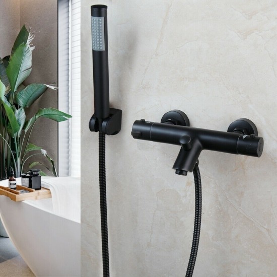 Rene Houtman Zwarte Thermostatische Badkraan