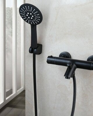 Rene Houtman Thermostatische Zwarte Badkraan