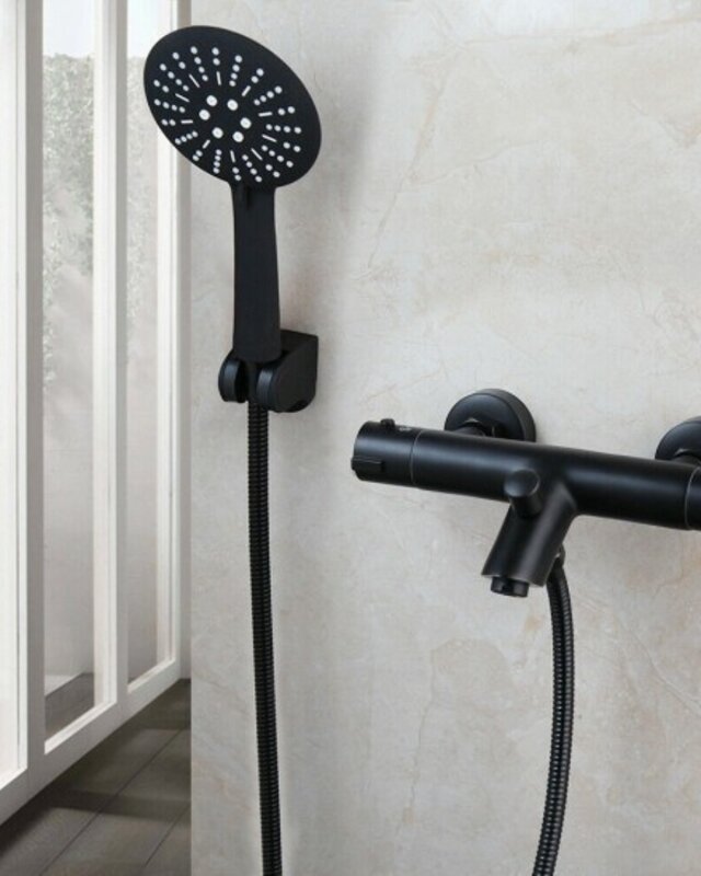 Rene Houtman Thermostatische Zwarte Badkraan