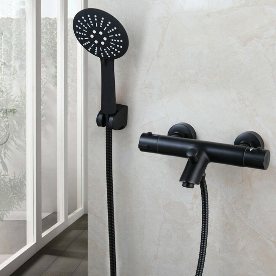 Rene Houtman Thermostatische Zwarte Badkraan